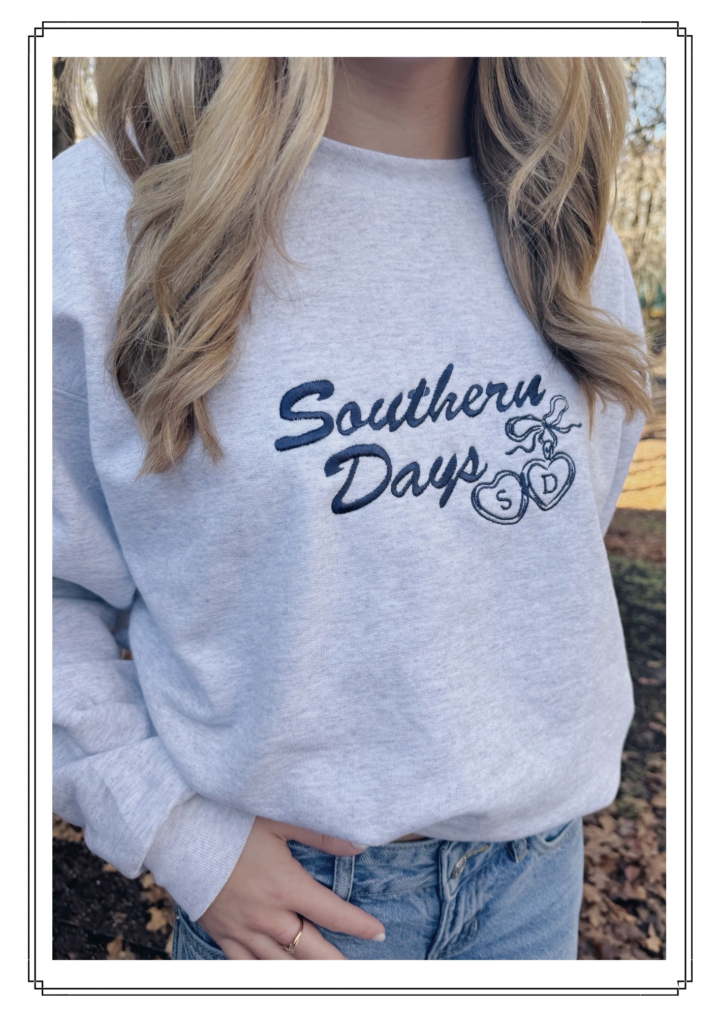 Southern Charm Locket Crew neck